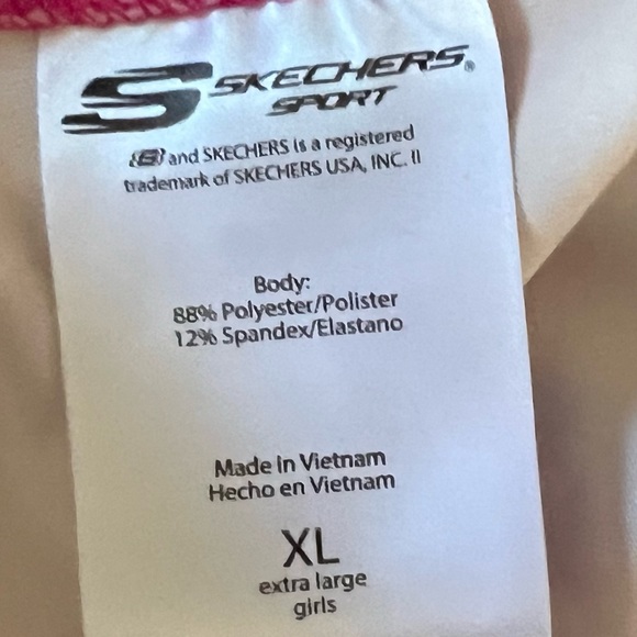 Girls SKECHERS Pink Camo ATHLETIC Workout LEGGINGS With LACE UP Sides XL - Picture 13 of 16